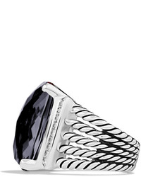 David Yurman Wheaton Ring With Black Onyx And Diamonds