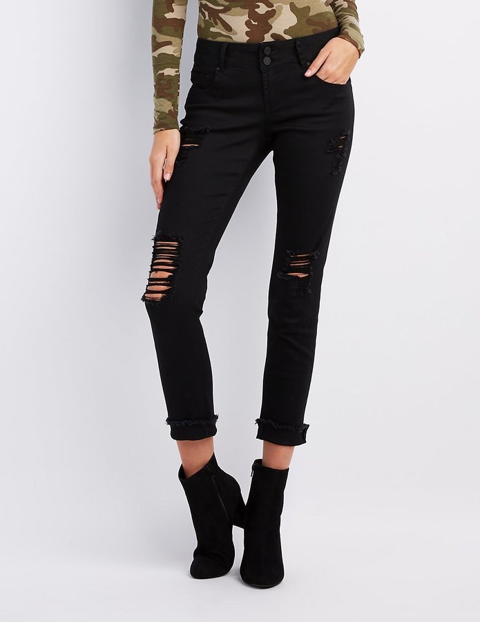 charlotte russe ripped jeans