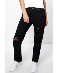 Boohoo Maisie High Waisted Ripped Mom Jeans