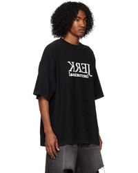 Vetements Black Destroyed Jerk T Shirt