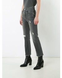 Adaptation Ripped Cropped Bootcut Jeans