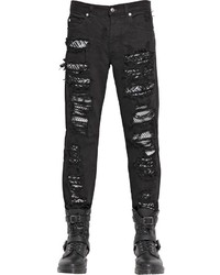 McQ by Alexander McQueen 18cm Destroyed Patched Denim Jeans