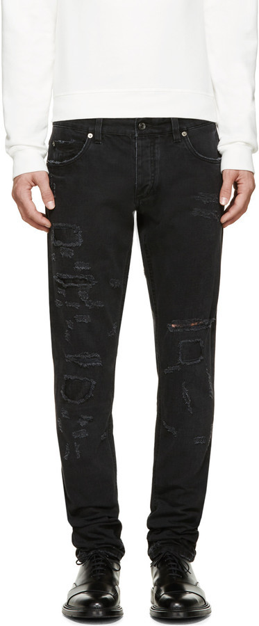 dolce gabbana black jeans
