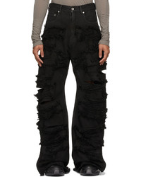 Rick Owens DRKSHDW Black Destroyed Geth Jeans