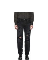 Amiri Black Destroyed Slouch Jeans