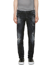 DSQUARED2 Black Distressed Clet Jeans