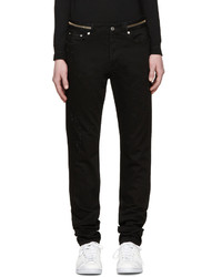 Givenchy Black Distressed Zipper Jeans