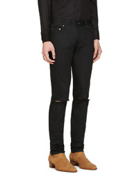 Saint Laurent Black Skinny Ripped Jeans