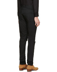 Saint Laurent Black Skinny Ripped Jeans