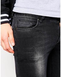 Asos Brand Extreme Super Skinny Jeans With Rip