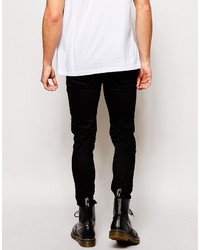 Asos Brand Super Skinny Jeans With Open Rips