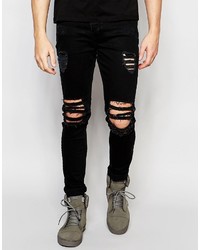 Dark Future Super Skinny Jeans With Extreme Rips