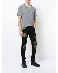 God's Masterful Children Distressed Camouflage Panel Jeans