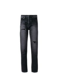 Saint Laurent Distressed Effect Tapered Jeans