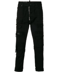 DSQUARED2 Distressed Moto Jeans