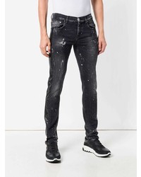 Les Hommes Distressed Skinny Jeans