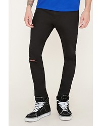 Forever 21 Distressed Slim Fit Jeans