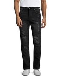 True Religion Distressed Straight Fit Jeans