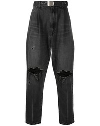 Doublet Distressed Tapered Jeans