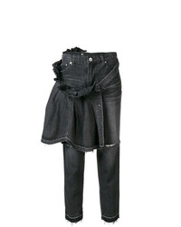 Sacai Frayed Apron Detail Jeans
