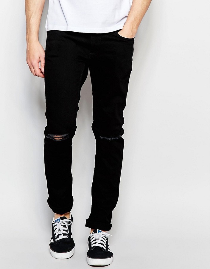 consumption property bow Jack and Jones Jack Jones Skinny Fit Jeans With Ripped Knees And Stretch,  $73 | Asos | Lookastic