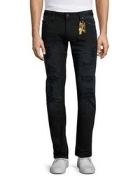 Robin's Jeans Long Flap Distressed Jeans