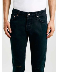 Topman Ltd Core Black Ripped Skinny Fit Jeans