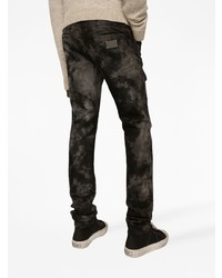 Dolce & Gabbana Marbled Effect Slim Fit Jeans