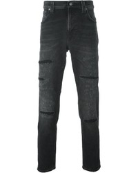 Nudie Jeans Co Stretch Fabric Distressed Slim Fit Jeans