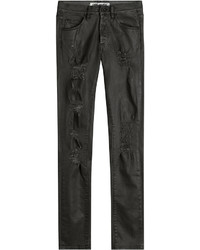 Off-White Off White Slim Fit Five Pocket Jeans With Rips