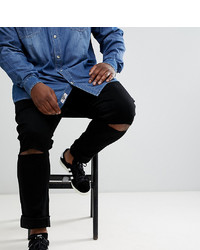Jacamo Plus Skinny Jeans With Ripped Knee