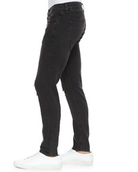 Rag and Bone Rag Bone Five Pocket Distressed Skinny Jeans Black