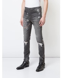 God's Masterful Children Ripped Embroidered Slim Fit Jeans
