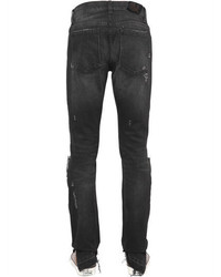 Roberto Cavalli 18cm Distressed Cotton Denim Jeans