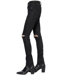 Saint Laurent 15cm Destroyed Knees Stretch Denim Jeans