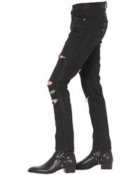 Saint Laurent 15cm Super Destroyed Stretch Denim Jeans
