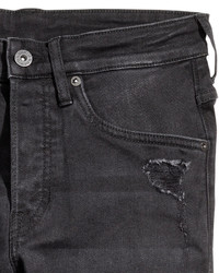 h&m ripped jeans black