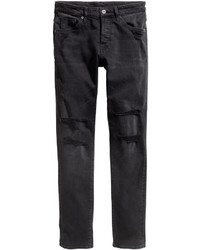 afbalanceret pengeoverførsel Surrey H&M Skinny Low Trashed Jeans Black, $39 | H & M | Lookastic