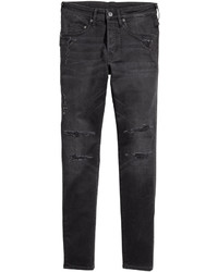 h and m black ripped jeans