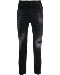Dondup Slim Cut Distressed Detail Jeans