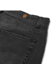 Alexander McQueen Slim Fit Distressed Washed Stretch Denim Jeans