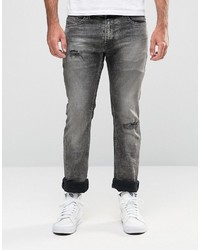 Diesel Thavar Slim Jeans 858m Black Acid Distressed