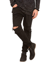 Elwood The Ripped Custom Tapered Jeans In Black