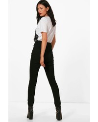 Boohoo Abby High Rise Super Distressed Skinny Jeans