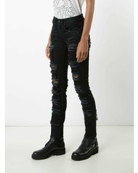 R13 Alison Patch Skinny Jeans
