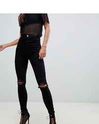 Asos Tall Asos Design Tall Rivington High Waisted Jeggings With Frayed Knee Rip Detail