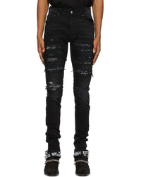 Amiri Black Bandana Thrash Jeans