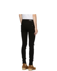 Amiri Black Denim Quilted Leather Jeans