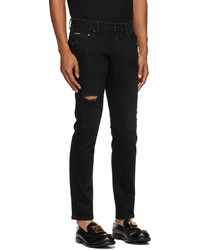 Dolce & Gabbana Black Distressed Skinny Jeans
