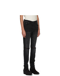 Amiri Black Distressed Stack Jeans